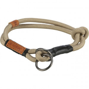 Zgarda Be Nordic, Semistrangulanta, Culoare Nisipiu/Negru, Marime S–M, Dimensiune 40 cm/ø 8 mm