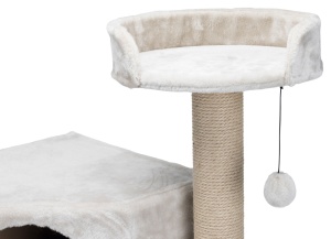 Ansamblu Cat Tree Marlena, 60x60x151 cm, Gri Deschis, 44810 - Img 6