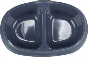 Castron Plastic Dublu, 2 x 0.25l/10 x 12cm/27 x 7 x 18cm albastru, 24966 - Img 4