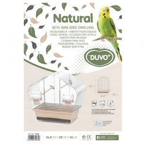 Colivie Natural Beta Mini, 36.5 x 20 x 34 cm, Bej/Zinc - Img 2
