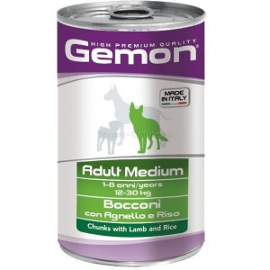 Conserva Gemon Dog, Medium Adult, Miel/Orez, 1250 g