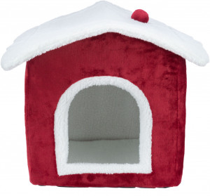 Culcus-Casuta Xmas Nevio, 35 × 45 × 38 cm, Alb/Rosu, 92407 - Img 1
