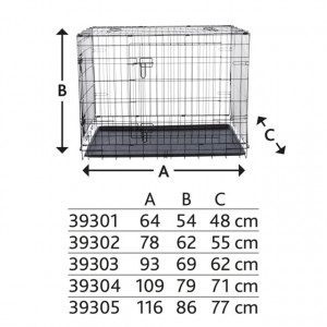 Cusca Kennel Pentru Caini, Metal, Negru, Marime XL, Dimensiune 116 x 86 x 77 cm - Img 2