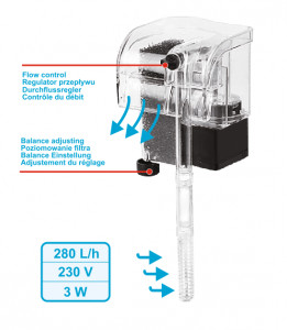 Filtru Cascada Pentru Acvariu, NANO, Suspendat, 3W - Img 3