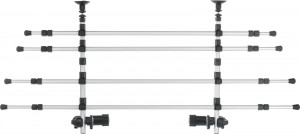 Grilaj Auto, Latime: 96-163 cm/ Inaltime: 34-48 cm, Argintiu/Negru