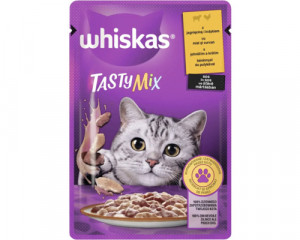 Hrana Umeda Pentru Pisici, TastyMix, Cu Miel Si Curcan In Sos, 85 g