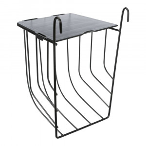 Hranitor Metalic pentru Rozatoare, cu Capac,13 x 18 x 12 cm, Negru