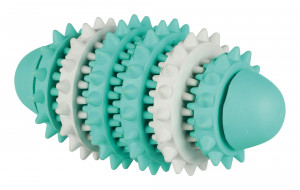 Jucarie Pentru Caini, Denta Fun, Minge Rugby, Aroma Menta, Cauciuc,15 cm