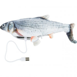 Jucarie Pentru Pisici, Pestele Wiggly, Plus, Miscator, 30 cm - Img 6