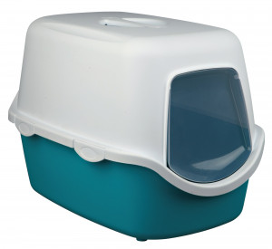 Litiera cu Acoperis Vico 40x40x56 cm Turkis/Alb 40275