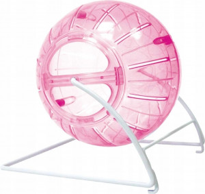 Minge De Alergare Pentru Rozatoare, 4 in 1, Cu Suport, 14.5 cm, Roz