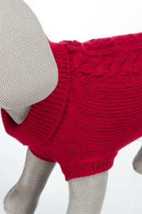 Pulover Kenton pentru Caini, M, 50 cm, Rosu, 680037 - Img 4