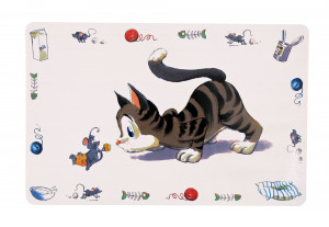 Servet Comical-Cat pentru Castron, Pisici, Plastic, 44 x 28 cm