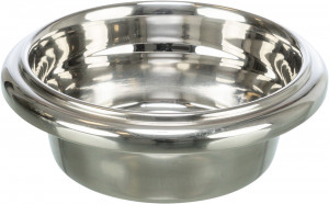 Set 2 Castroane Inox cu Suport Lemn MDF, Alb, 2 buc, Dimensiune 2 x 0.4 l/ø 14 cm/38 x 18 x 10 cm - Img 3
