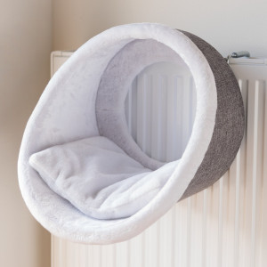 Sezlong Pe Calorifer 38 x 34 cm Gri cu Alb - Img 2