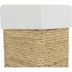 Sisal Plat cu Stalp Be Nordic Iben, 34 x 34 x 60 cm, Alb, 44744
