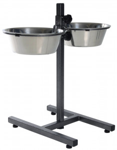 Stativ Reglabil Cu 2 Castroane Inox, Dimensiune 2 x 2.8 l/ø 24 cm