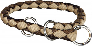 Zgarda Coarda S-M 34-41 cm/12 mm Maro/Crem 14375