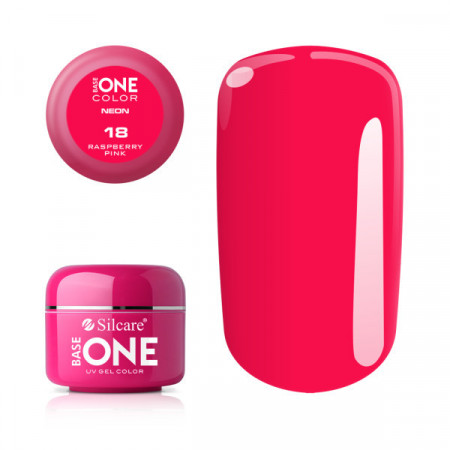 Gel UV Color Base One Silcare Neon Raspberry Pink 18