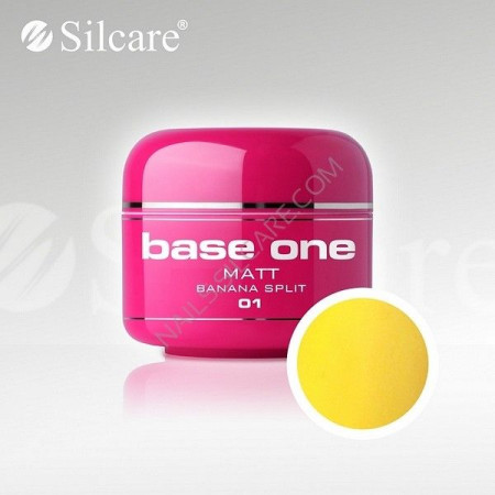Gel uv Color Base One Silcare Matt Banana Split 01
