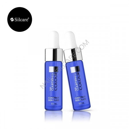 Ulei Cuticule cu Pipeta 15ml Base One Silcare-Coconut Sea Blue