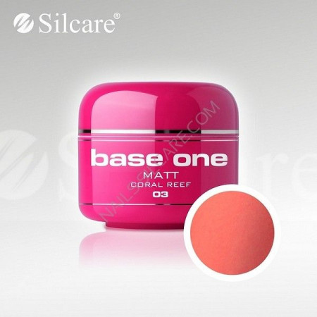 Gel uv Color Base One Silcare Matt Coral Reef 03