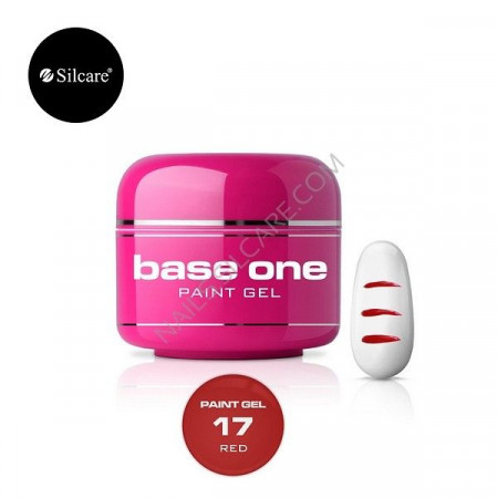 Gel UV Color Base One Silcare Paint Red 17