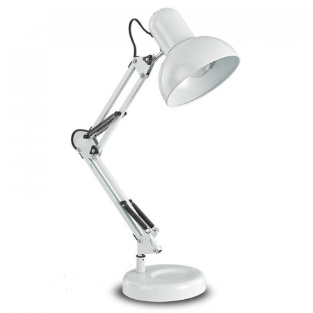 Lampa pentru birou Simpla-White cu baza solida