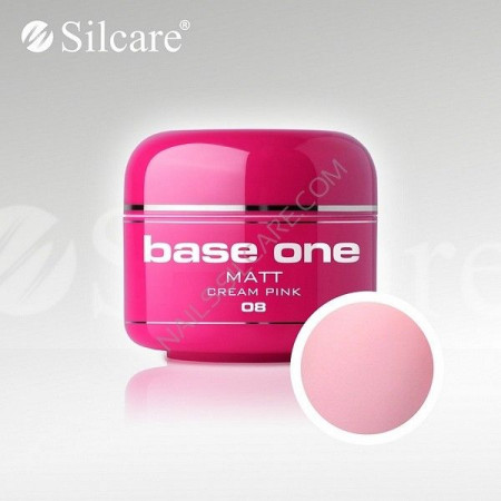 Gel uv Color Base One Silcare Matt Cream Pink 08