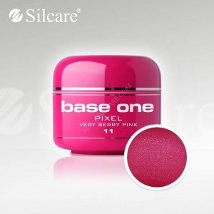 Gel uv Color Base One Silcare Pixel Very Berry Pink 11