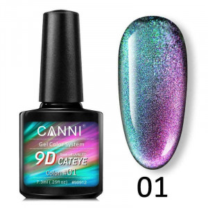Oja Semipermanenta CANNI 9D Cat Eyes 7.3ml 01