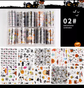 Set 10 folii transfer model Halloween 02