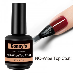 Top Coat Conny's No-Wipe Fara Degresare 15ml