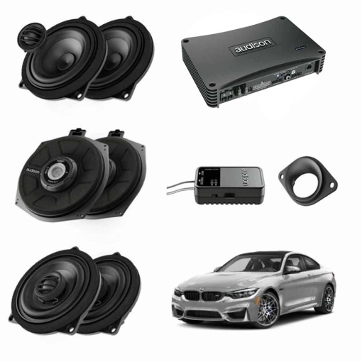 Audison Plug&Play audiorendszer csomag BMW K4E X4E-hez + AP F8.9bit erősítő + dedikált Conectica