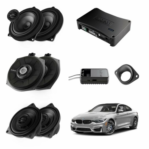 Audison Plug&Play audiorendszer csomag BMW K4E X4M-hez + AP 8.9bit 520W erősítő + Dedikált csatlakozási lehetőségek