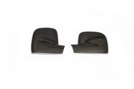Set 2 ornamente capace oglinda VW T5 2003-2010, plastic ABS Design Carbon