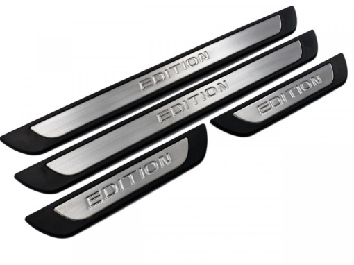 Set 4 protectii praguri din aluminiu compatibil cu SKODA SCALA 2019->, S-Dizayn EDITION Line