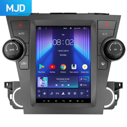 Teyes autós navigáció Típus Tesla TPRO 2 Toyota Highlander 2 2007-2013 4+64GB 9.7" QLED Octa-core 1.8Ghz, Android 4G Bluetooth 5.1 DSP