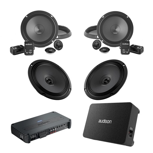 Autós hangszóró csomag mélynyomóval Suzuki Swift 4 2011-2017 Audison Prima 1010 W