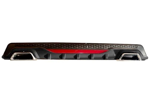 Difuzor bara spate universal, ELITE PLUS B Design, negru cu catadioptru reflectorizant