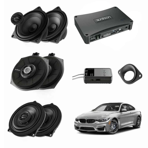 Audison Plug&Play audiorendszer csomag BMW K4M X4M-hez + AP F8.9bit erősítő + Dedikált csatlakozási lehetőségek