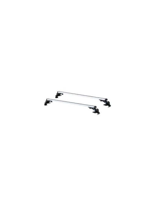 Set 2 bare portbagaj transversale universale compatibil cu automobile fara bare longituninale sau prindere fixa, lungime 120 cm, aluminiu, 2 adaptoare incluse