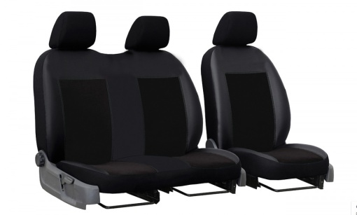Set huse scaune auto, universale, fata 2+1, material jacquard, negru