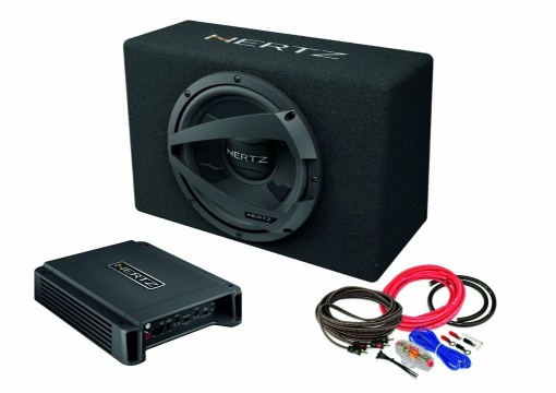 Pachet Subwoofer auto HERTZ DBX 30.3 + Amplificator Hertz Dieci Power 2.200 + Kit de cabluri complet