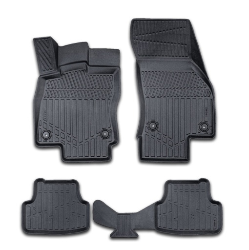 Set covorase auto cauciuc Seat Leon III 2012-2020, forma tavita 3D