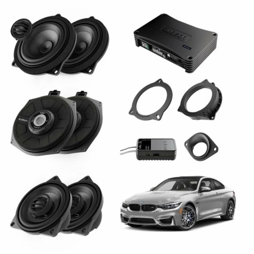 Audison Plug&Play audiorendszer csomag BMW K4E X4M-hez + AP 8.9bit 520W erősítő + Dedikált csatlakozási lehetőségek
