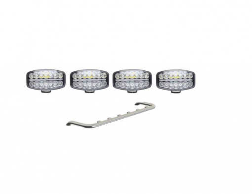 Bara din inox proiectoare pentru cabina, compatibil camioane DAF, cu 4 proiectoare incluse FL7880DM