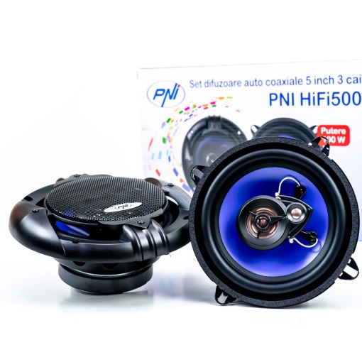 KOAXIÁLIS AUTÓS HANGSZÓRÓK PNI HIFI500, 100W, 12,7 CM, 3 UTAS, 2 DB-OS KÉSZLET