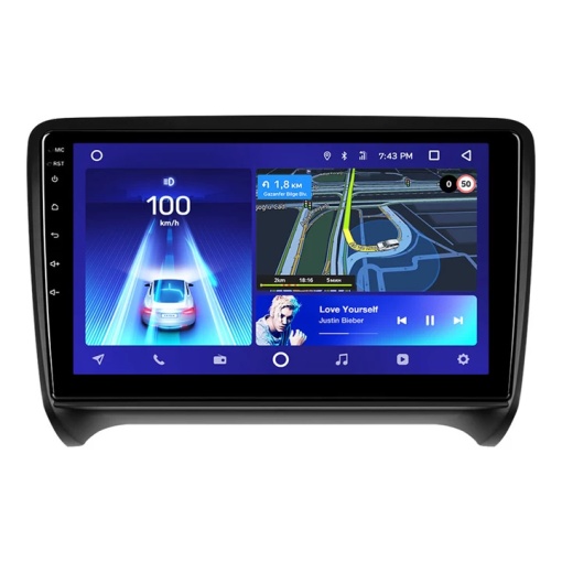 Autós navigáció Teyes CC3 Audi TT 8J 2006-2014 4+32GB 9" QLED Octa-core 1.8Ghz Android 4G Bluetooth 5.1 DSP