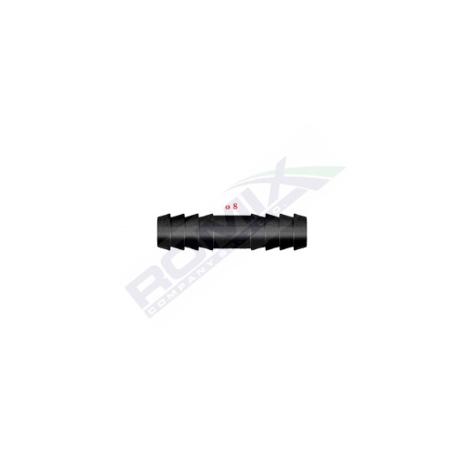 Conector Liniar Furtun Conducte Universal 8Mm - Negru Set 5 Buc